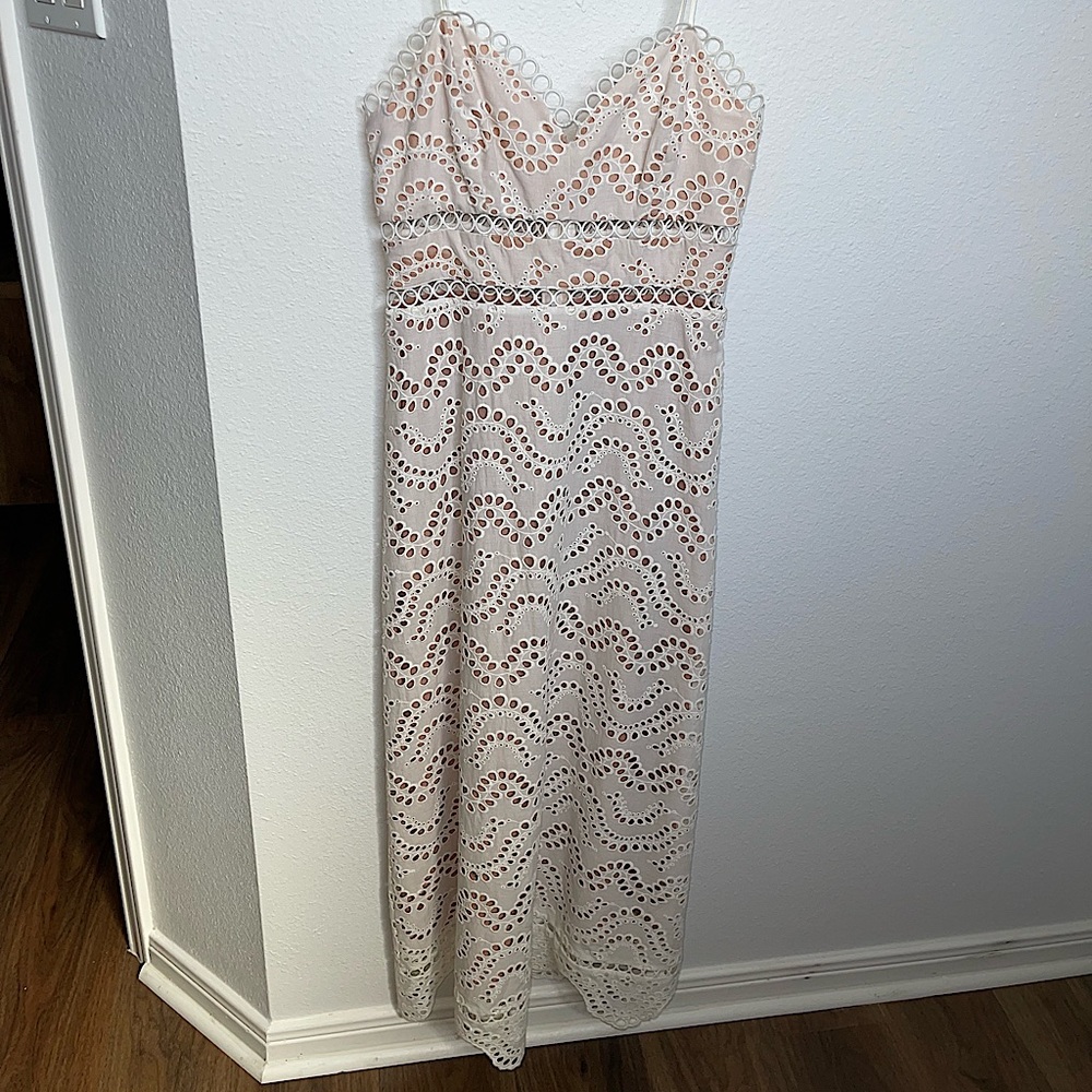 White Gianni bini cutout dress